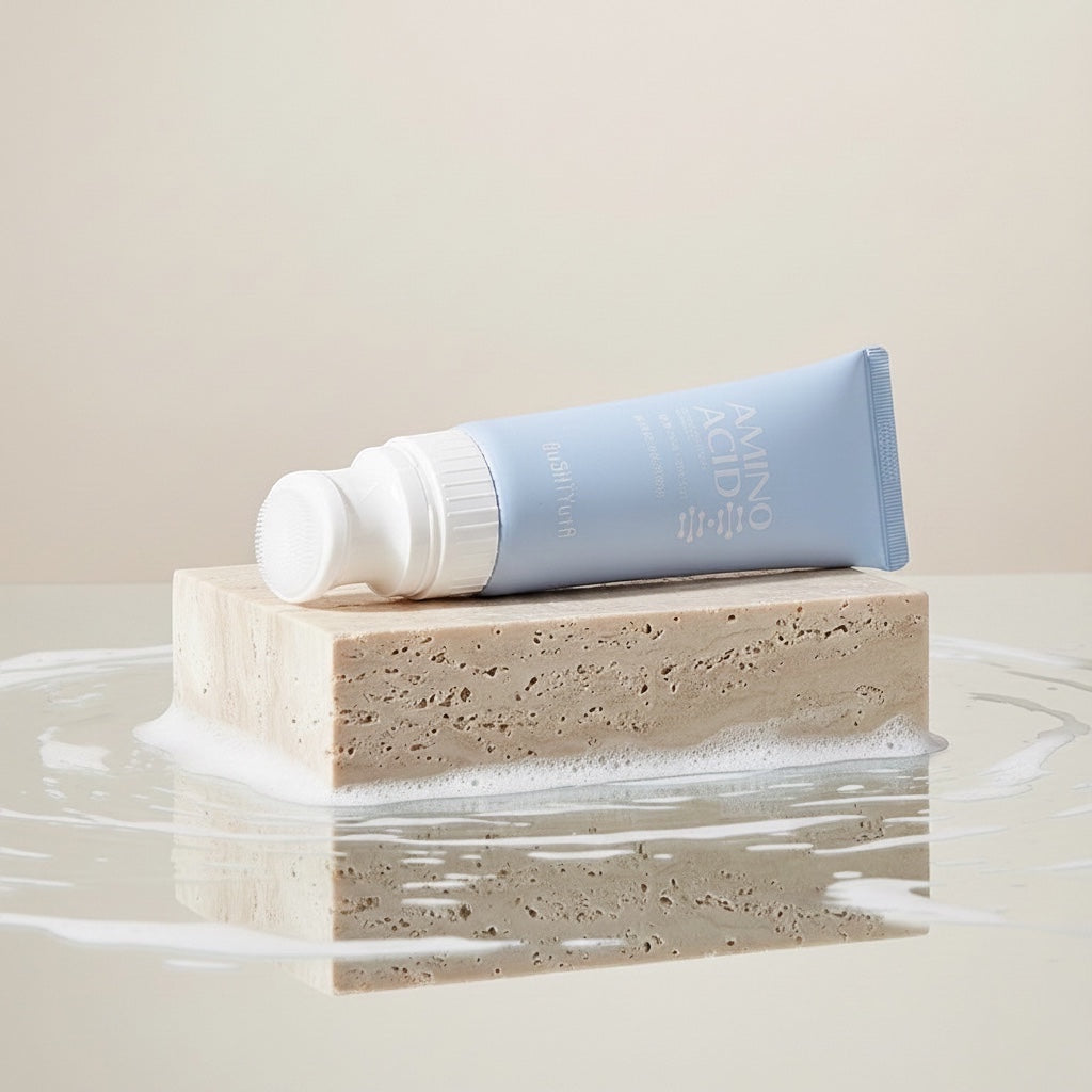 GABY ELIXIR Amino Complex Skin Cleanser with rich foam, glycerin, and snow lotus for deep cleansing. 120g.