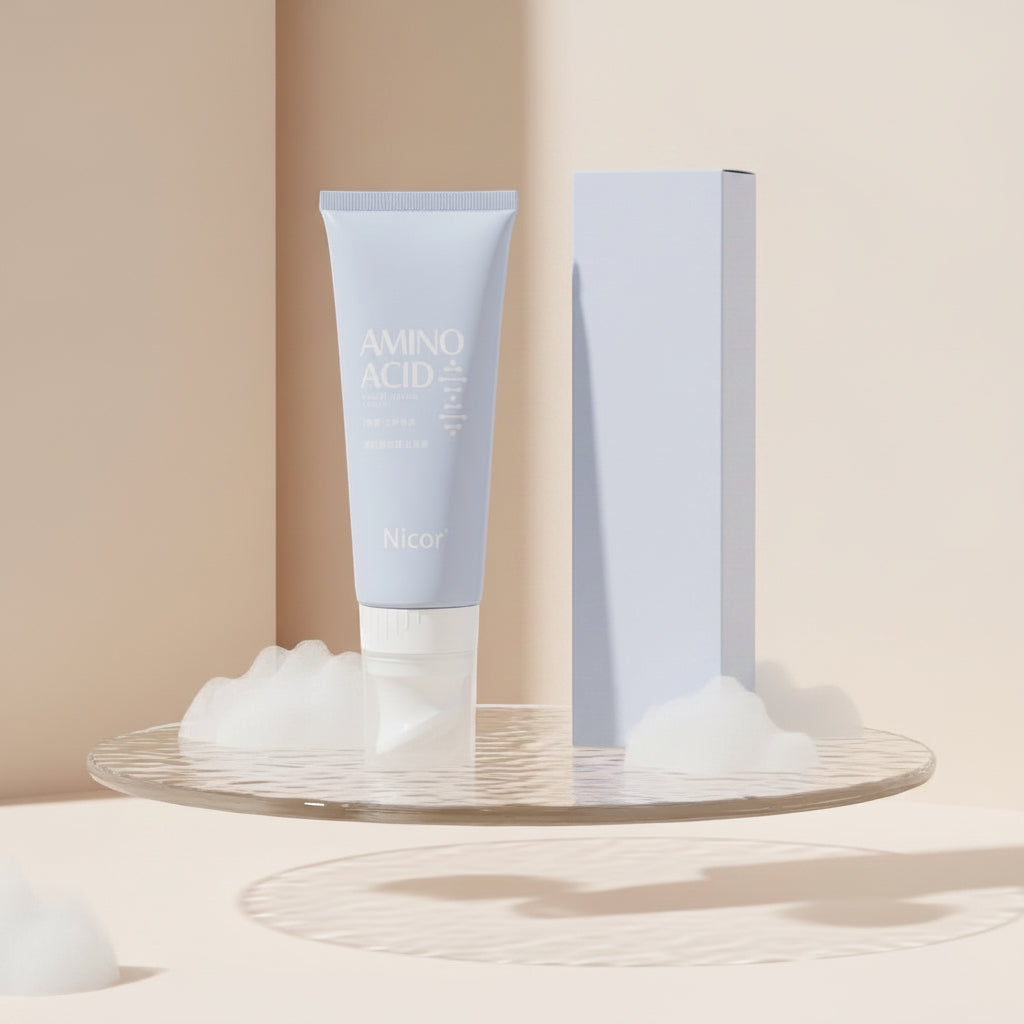 GABY ELIXIR Amino Complex Skin Cleanser, a light blue tube with rich foam cleansing, for neutral, oily, dry, and combination skin.